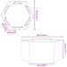 Jardinieră de grădină 104x90x45 cm oțel inoxidabil hexagonal - WALTI WALTI