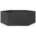 Jardinieră de grădină negru 138x120x45 cm oțel hexagonal - WALTI WALTI
