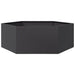 Jardinieră de grădină negru 138x120x45 cm oțel hexagonal - WALTI WALTI