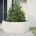 Jardinieră de grădină alb 138x120x45 cm oțel hexagonal - WALTI WALTI