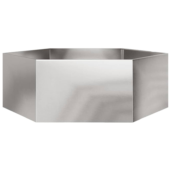 Jardinieră de grădină 138x120x45 cm oțel inoxidabil hexagonal - WALTI WALTI