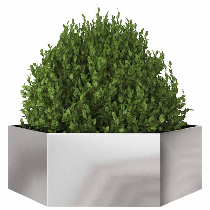 Jardinieră de grădină 138x120x45 cm oțel inoxidabil hexagonal - WALTI WALTI