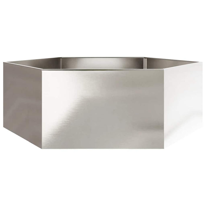 Jardinieră de grădină 138x120x45 cm oțel inoxidabil hexagonal - WALTI WALTI