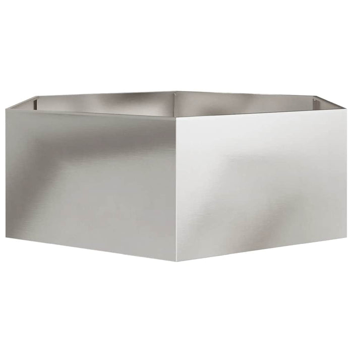 Jardinieră de grădină 138x120x45 cm oțel inoxidabil hexagonal - WALTI WALTI