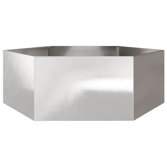 Jardinieră de grădină 138x120x45 cm oțel inoxidabil hexagonal - WALTI WALTI