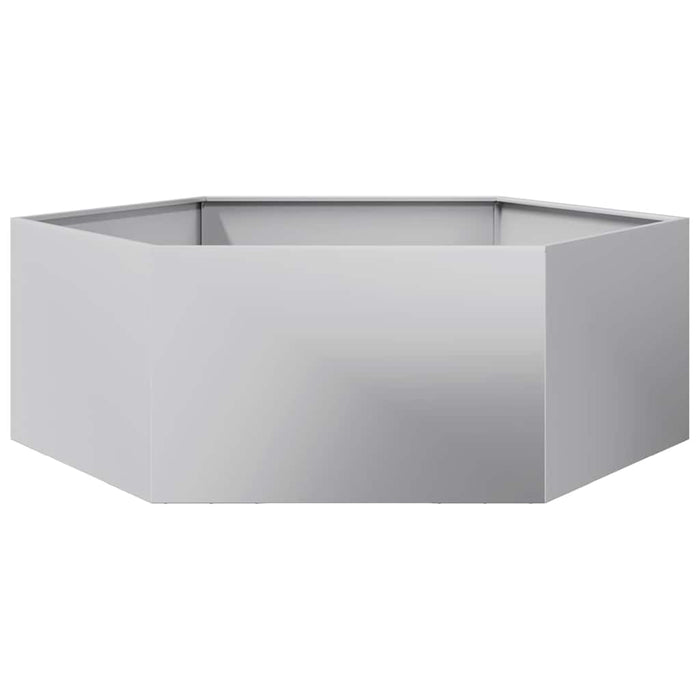 Jardinieră de grădină 138x120x45 cm oțel galvanizat hexagonal - WALTI WALTI