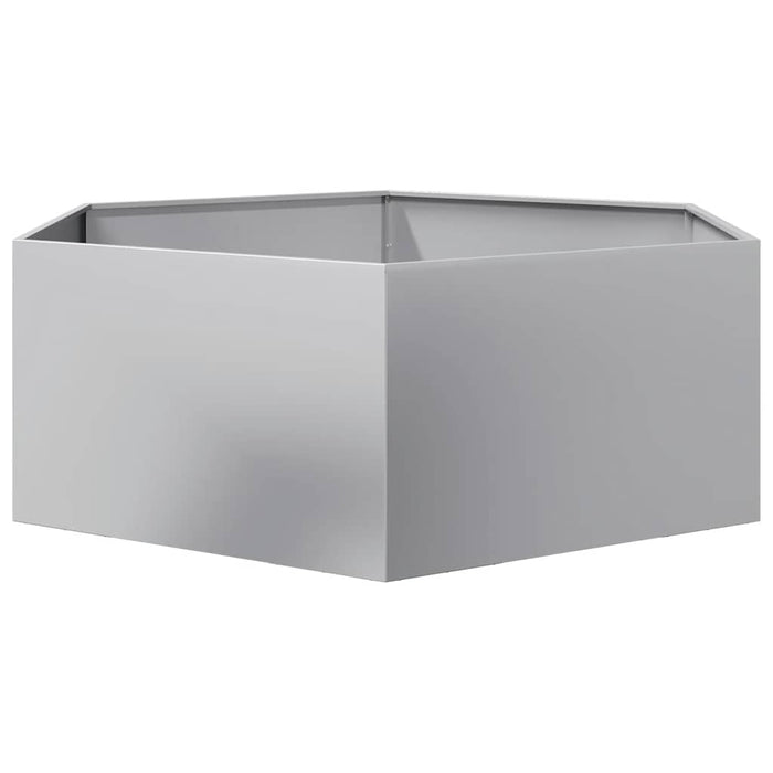 Jardinieră de grădină 138x120x45 cm oțel galvanizat hexagonal - WALTI WALTI