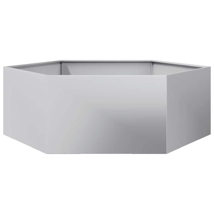 Jardinieră de grădină 138x120x45 cm oțel galvanizat hexagonal - WALTI WALTI