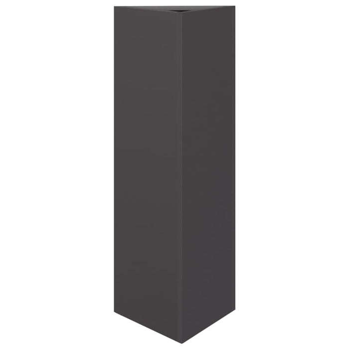 Jardiniere grădină, 2 buc., negru, 30x26x75 cm, oțel, triunghi - WALTI WALTI