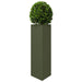 Jardiniere grădină, 2 buc., verde, 30x26x75 cm, oțel, triunghi - WALTI WALTI