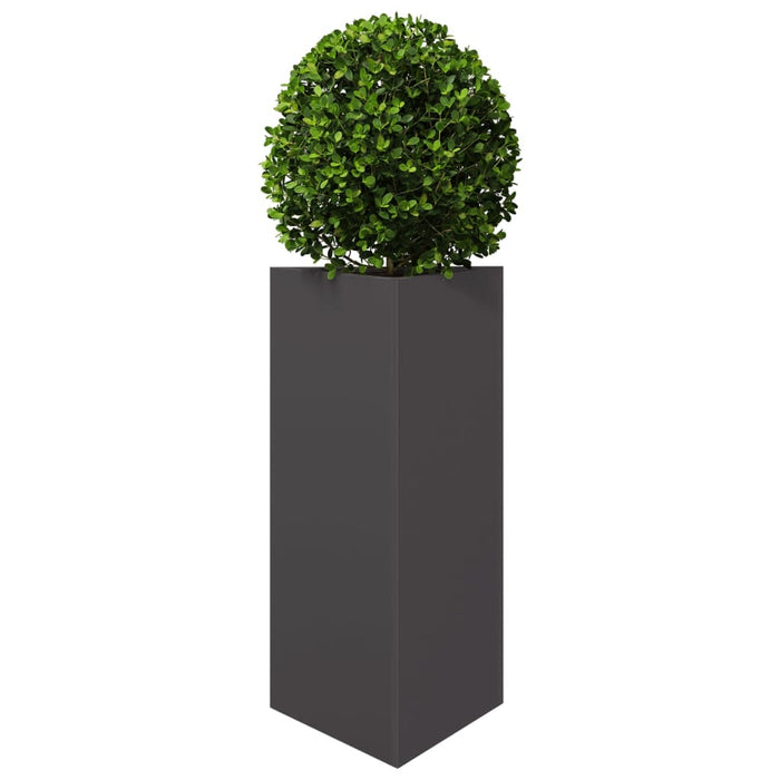 Jardiniere grădină 2 buc., negru, 40x34,5x75 cm, oțel, triunghi WALTI