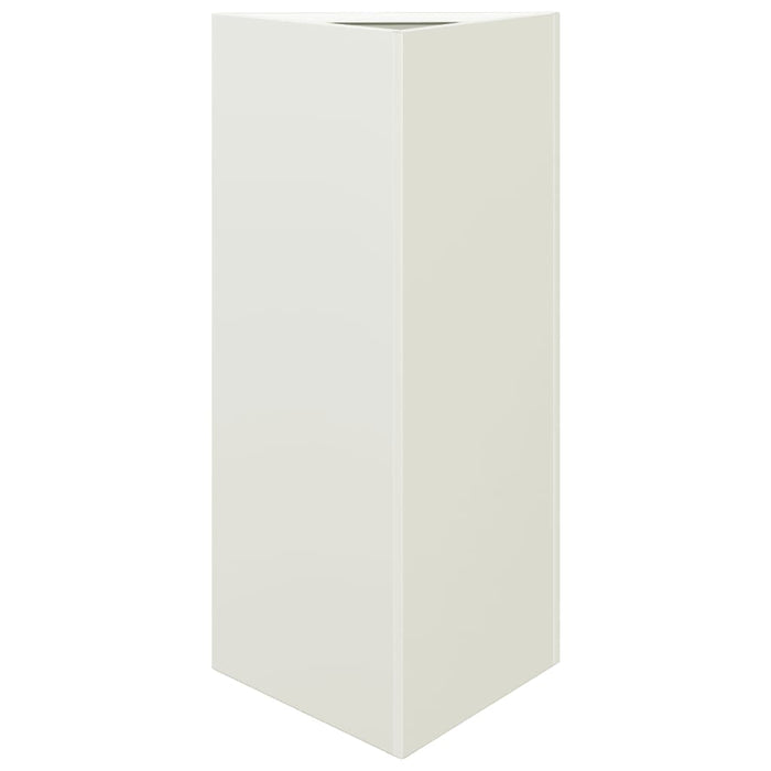 Jardiniere grădină, 2 buc., alb, 40x34,5x75 cm, oțel, triunghi WALTI