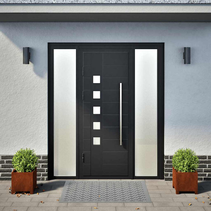 Jardiniere de grădină 2 buc 30x30x30 cm Oțel pentru intemperii WALTI
