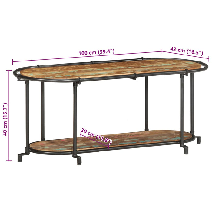 Dulap TV, 100x42x40 cm, lemn masiv reciclat - WALTI WALTI