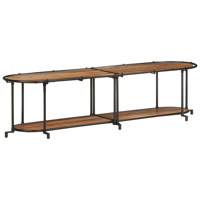 Dulap TV, 160x42x40 cm, lemn masiv de acacia - WALTI WALTI
