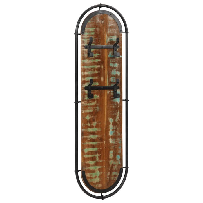 Cuier de haine de perete 4 cârlige, 2 buc., lemn masiv reciclat - WALTI WALTI