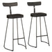 Scaune de bar 2 buc Negru 49x43x103 cm Lemn masiv Mango - WALTI WALTI