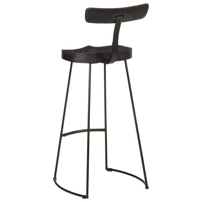 Scaune de bar 2 buc Negru 49x43x103 cm Lemn masiv Mango - WALTI WALTI
