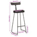Scaune de bar 2 buc Negru 49x43x103 cm Lemn masiv Mango - WALTI WALTI