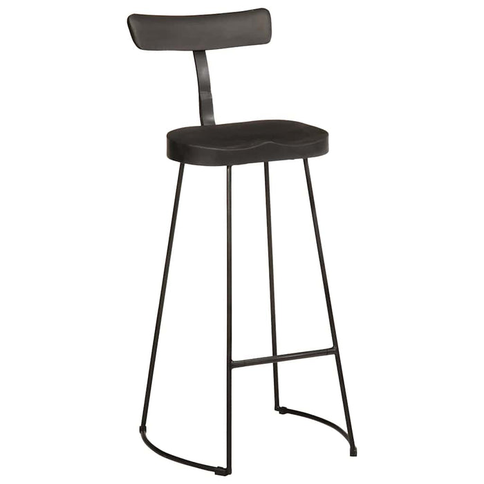 Scaune de bar 2 buc Negru 49x43x103 cm Lemn masiv Mango - WALTI WALTI