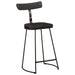 Scaune de bar 2 buc Negru 49x43x88 cm lemn masiv de mango - WALTI WALTI