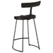 Scaune de bar 2 buc Negru 49x43x88 cm lemn masiv de mango - WALTI WALTI