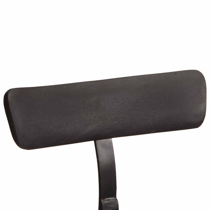 Scaune de bar 2 buc Negru 49x43x88 cm lemn masiv de mango - WALTI WALTI