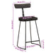 Scaune de bar 2 buc Negru 49x43x88 cm lemn masiv de mango - WALTI WALTI