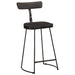 Scaune de bar 2 buc Negru 49x43x88 cm lemn masiv de mango - WALTI WALTI