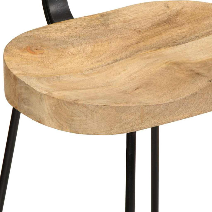 Scaune de bar 2 buc 49x43x88 cm lemn masiv de mango - WALTI WALTI