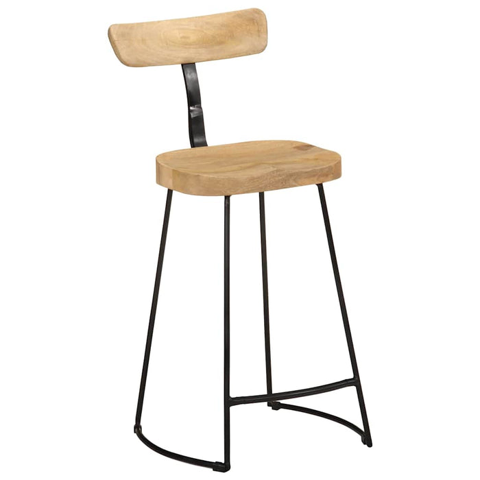 Scaune de bar 2 buc 49x43x88 cm lemn masiv de mango - WALTI WALTI