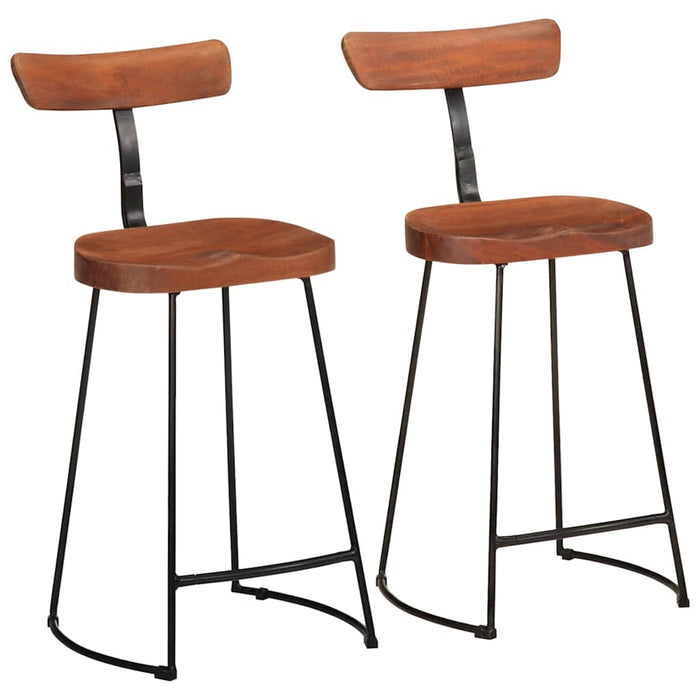Scaune de bar 2 buc 49x43x88 cm lemn masiv de mango - WALTI WALTI