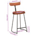 Scaune de bar 2 buc 49x43x88 cm lemn masiv de mango - WALTI WALTI