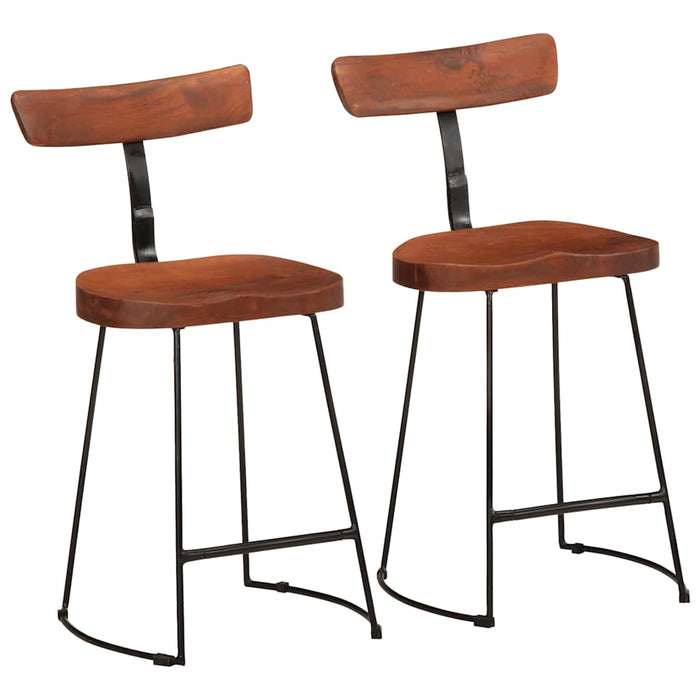 Scaune de bar 2 buc 49x43x79 cm lemn masiv de mango - WALTI WALTI