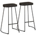 Scaune de bar 2 buc Negru 45x40x78 cm lemn masiv de mango - WALTI WALTI