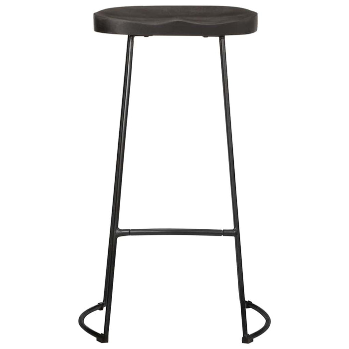 Scaune de bar 2 buc Negru 45x40x78 cm lemn masiv de mango - WALTI WALTI