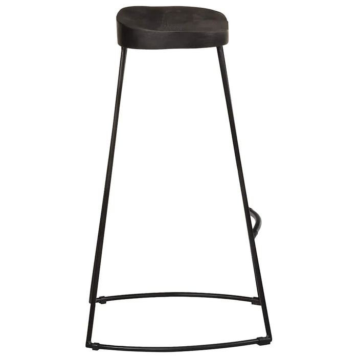 Scaune de bar 2 buc Negru 45x40x78 cm lemn masiv de mango - WALTI WALTI