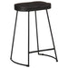 Scaune de bar 2 buc Negru 45x40x62 cm lemn masiv de mango - WALTI WALTI