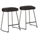 Scaune de bar 2 buc Negru 46x38x52 cm lemn masiv de mango - WALTI WALTI