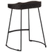 Scaune de bar 2 buc Negru 46x38x52 cm lemn masiv de mango - WALTI WALTI