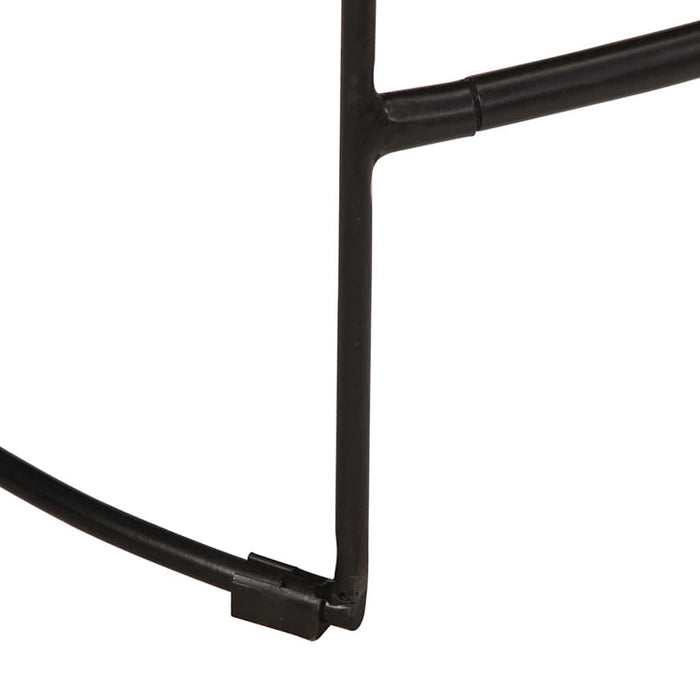 Scaune de bar 2 buc Negru 46x38x52 cm lemn masiv de mango - WALTI WALTI