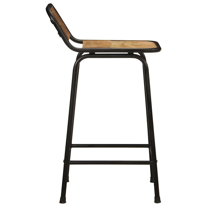 Scaune de bar 2 buc 46x35,5x80 cm Lemn masiv Mango brut - WALTI WALTI