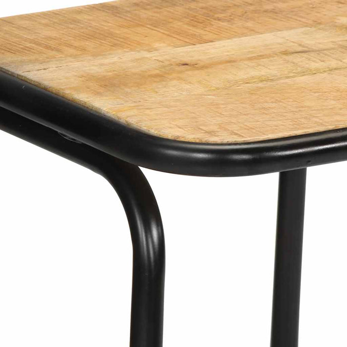Scaune de bar 2 buc 46x35,5x80 cm Lemn masiv Mango brut - WALTI WALTI