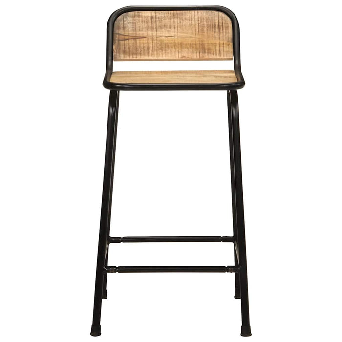 Scaune de bar 4 buc 46x35,5x80 cm Lemn masiv Mango brut - WALTI WALTI