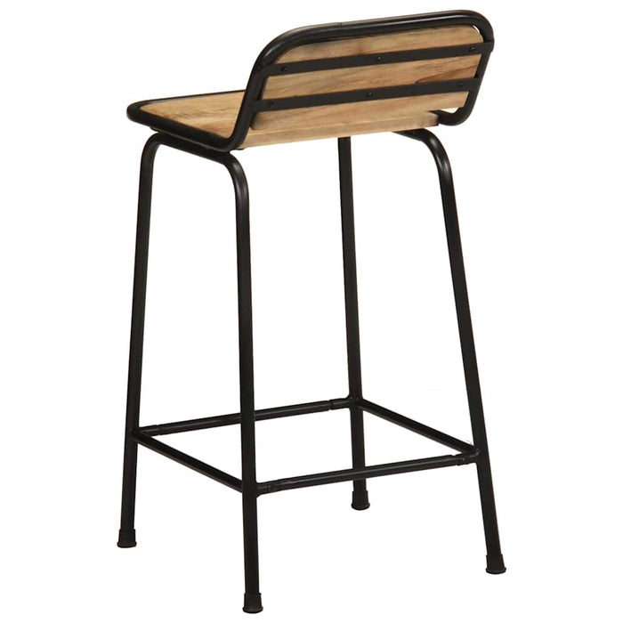 Scaune de bar 4 buc 46x35,5x80 cm Lemn masiv Mango brut - WALTI WALTI