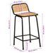 Scaune de bar 4 buc 46x35,5x80 cm Lemn masiv Mango brut - WALTI WALTI