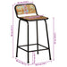 Scaune de bar 2 buc 46x35,5x80 cm lemn masiv recuperat - WALTI WALTI