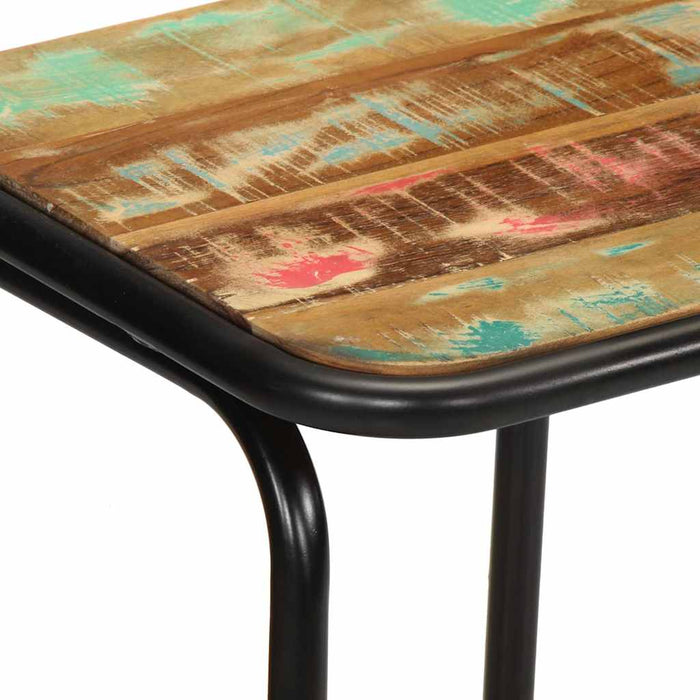 Scaune de bar 4 buc 46x35,5x80 cm lemn masiv recuperat - WALTI WALTI