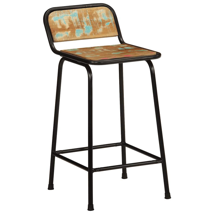 Scaune de bar 4 buc 46x35,5x80 cm lemn masiv recuperat - WALTI WALTI