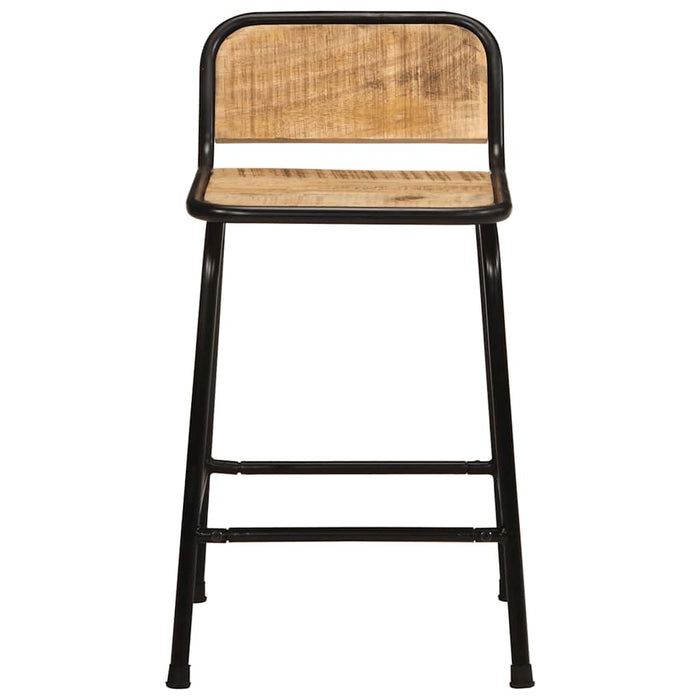 Scaune de bar 2 buc 46x35,5x70 cm Lemn masiv Mango brut - WALTI WALTI